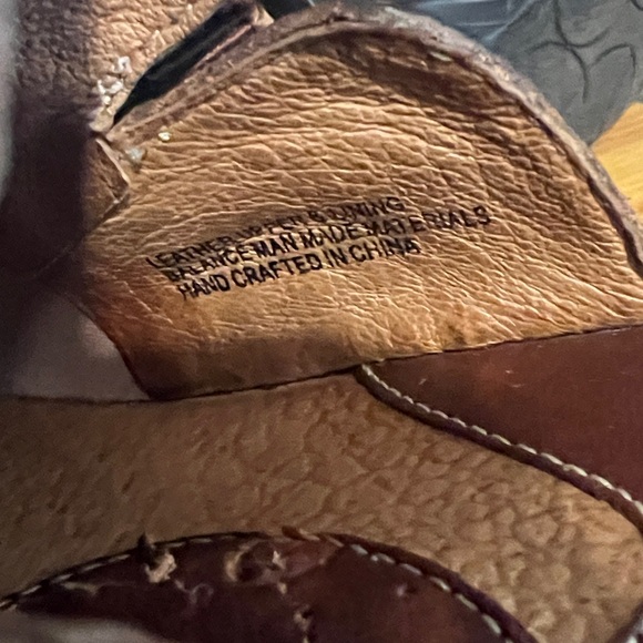 Børn Brown Leather Slide Clogs Size 8 - Picture 15 of 15